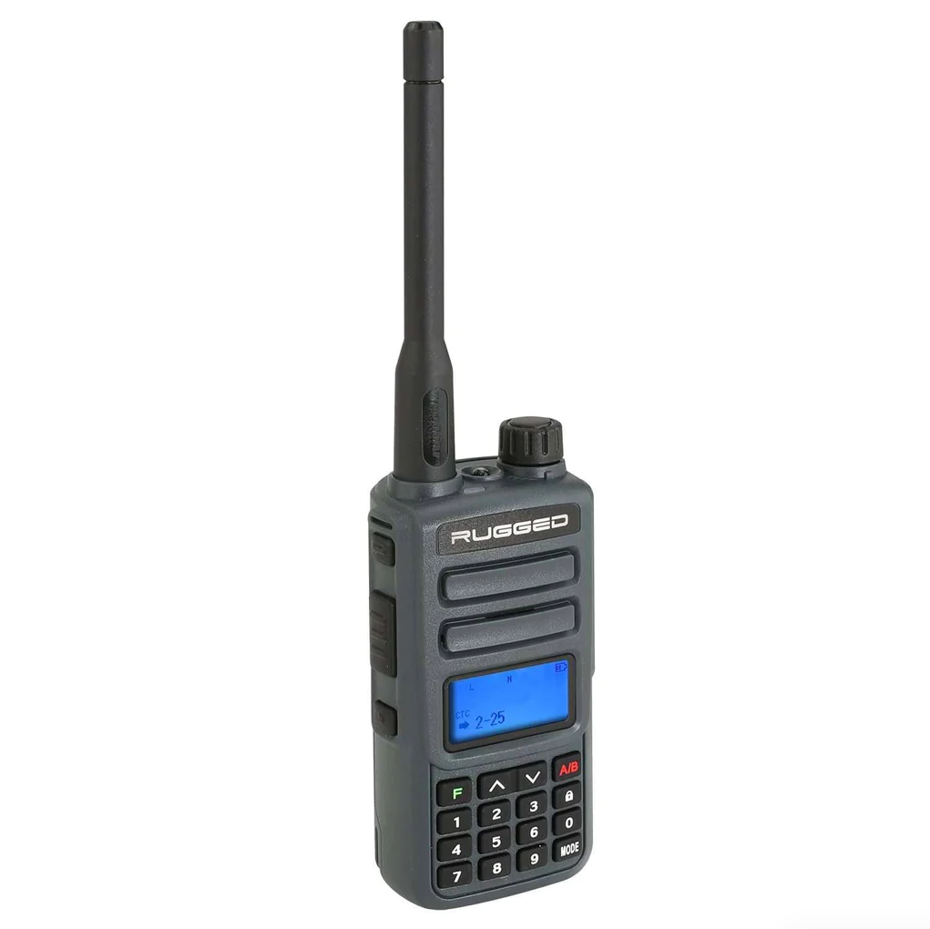 GREAT OUTDOORS PACK - GMR2 GMRS and FRS Two Way Handheld Radios with Lapel Mics and XL Batteries