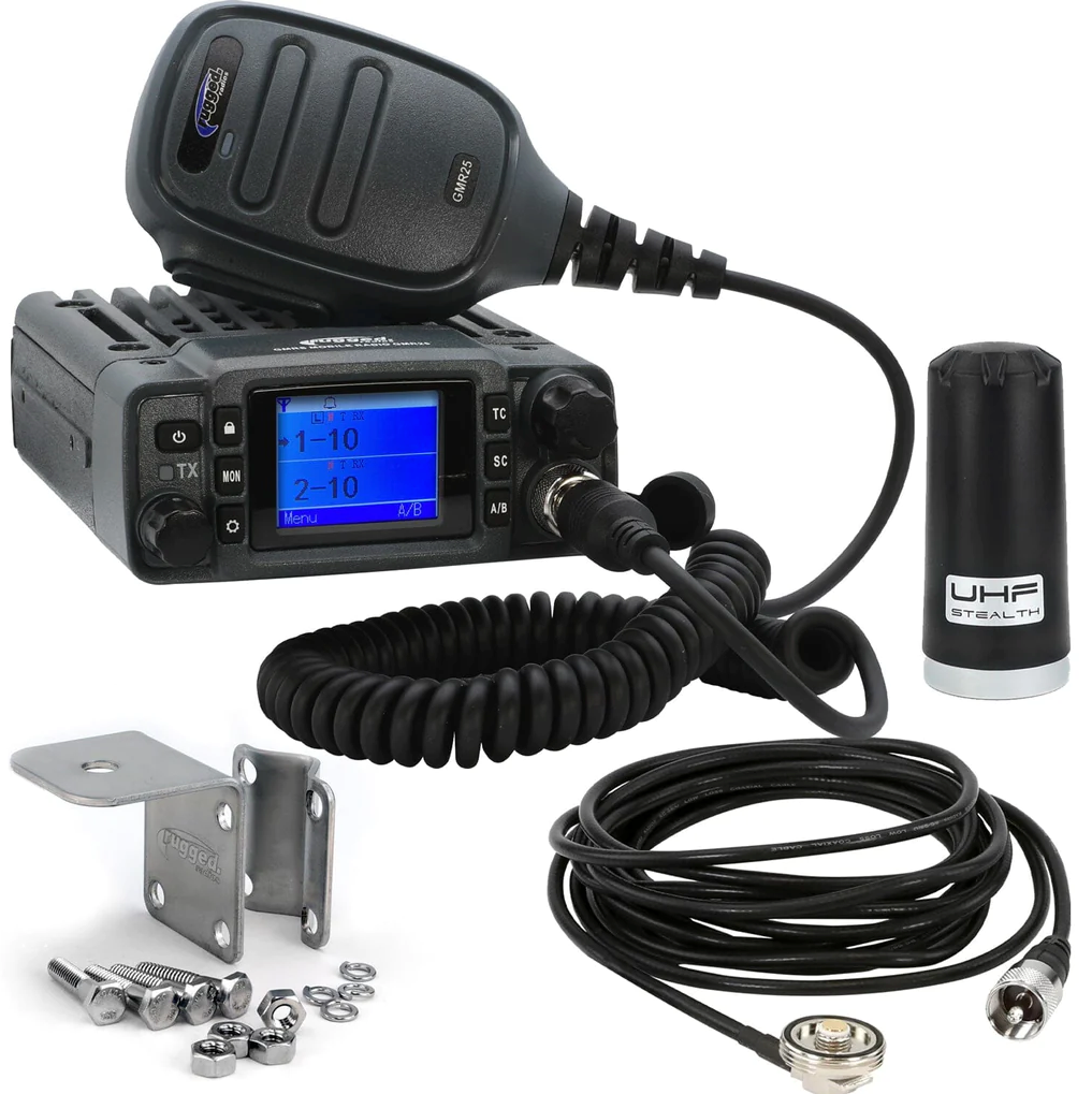 Radio Kit Lite - GMR25 Waterproof GMRS Mobile Radio with Stealth Antenna