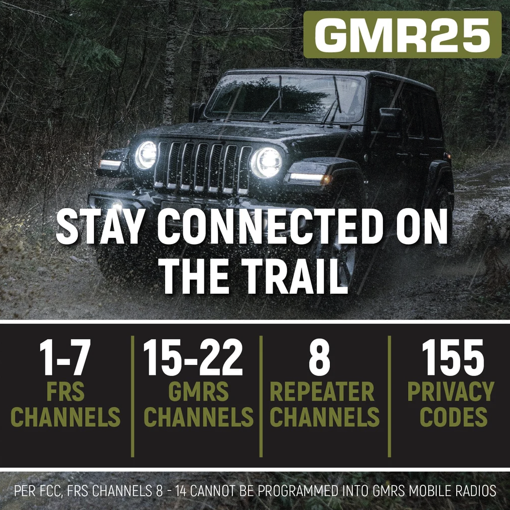 Radio Kit Lite - GMR45 GMRS Band Mobile Radio with Stealth Antenna