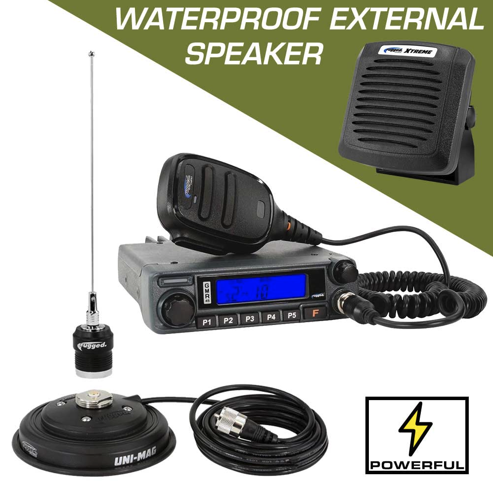 Adventure Radio Kit - GMR45 Powerful GMRS Mobile Radio Kit and External Speaker