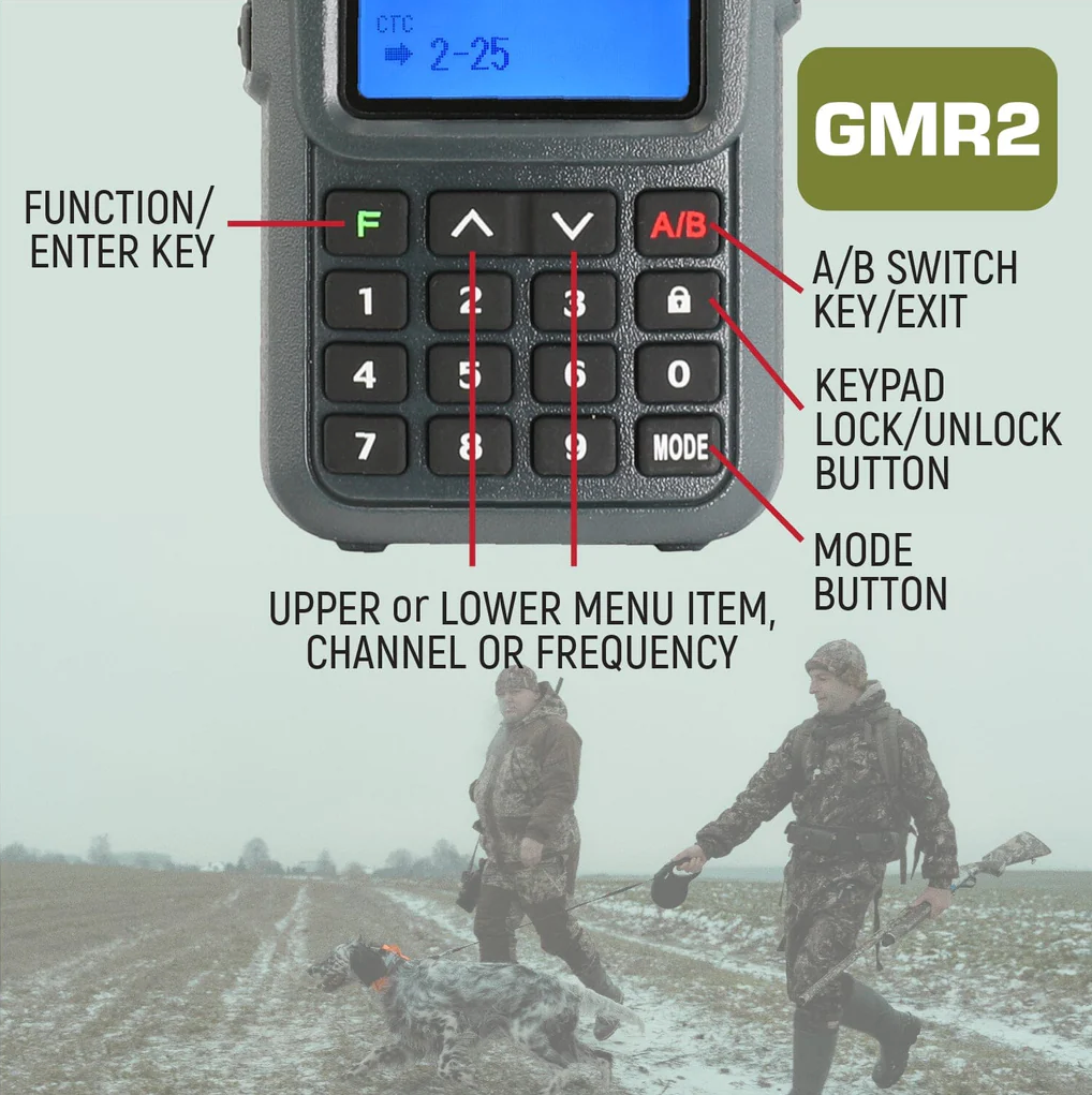 Rugged GMR2 GMRS and FRS Two Way Handheld Radio - Grey