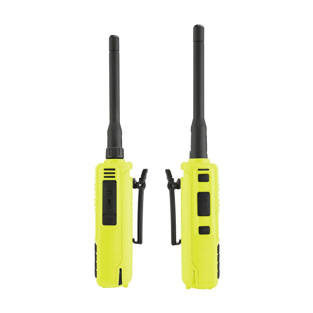 2 PACK - GMR2 GMRS and FRS Two Way Handheld Radios - High Visibility Safety Yellow