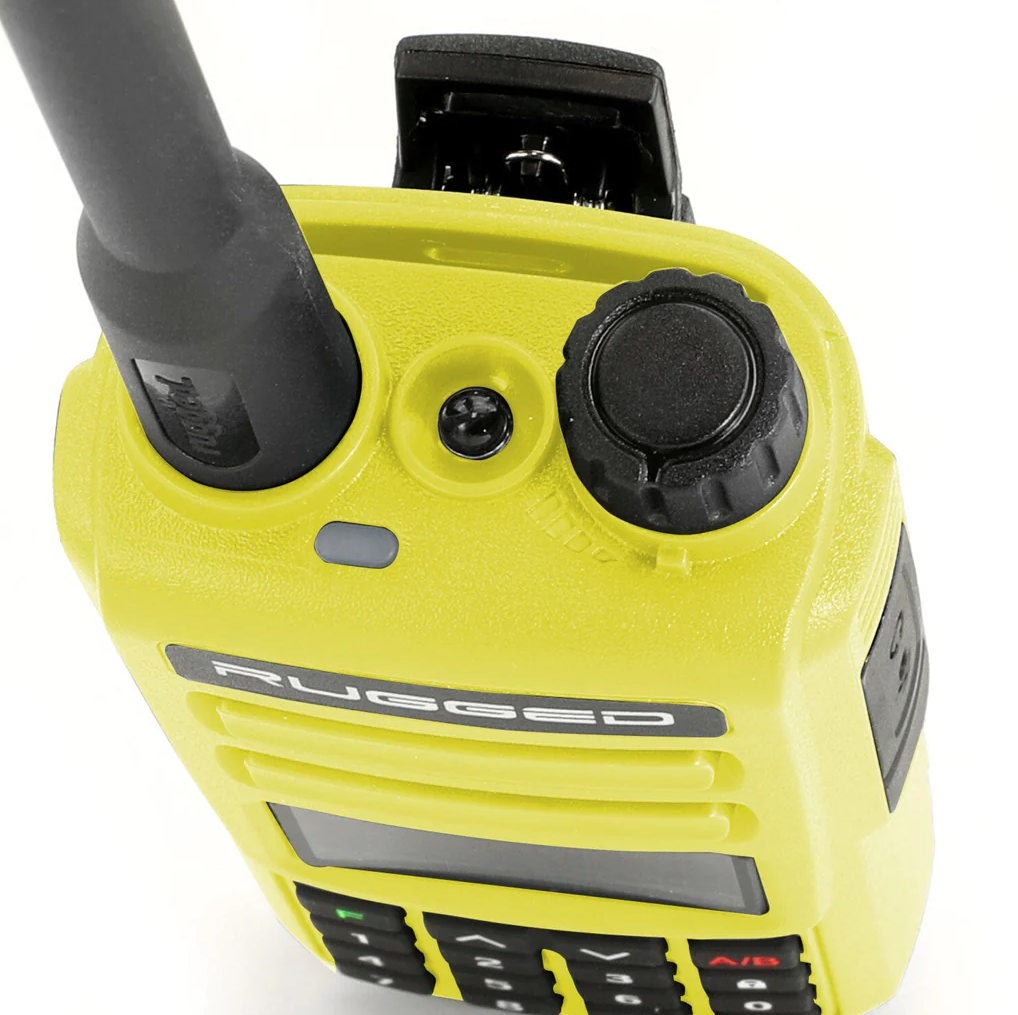 Rugged GMR2 GMRS and FRS Two Way Handheld Radio - High Visibility Safety Yellow