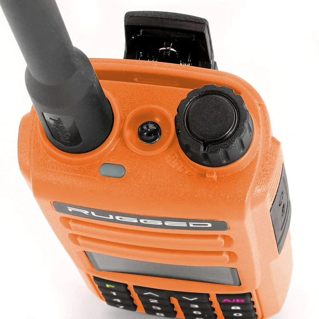 Rugged GMR2 GMRS and FRS Two Way Handheld Radio - Safety Orange