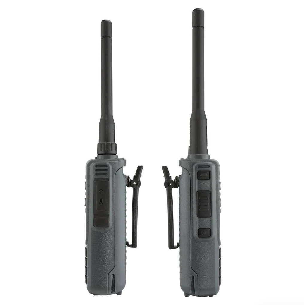 GREAT OUTDOORS PACK - GMR2 GMRS and FRS Two Way Handheld Radios with Lapel Mics and XL Batteries