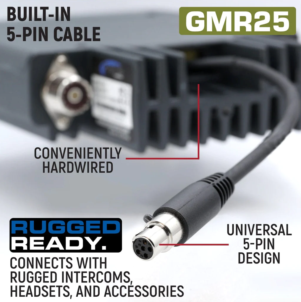 Radio Kit Lite - GMR25 Waterproof GMRS Mobile Radio with Stealth Antenna