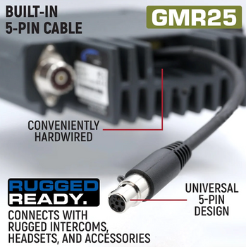 Yeti Off-road universal kit - GMR25 Waterproof GMRS Mobile Radio with Stealth Antenna