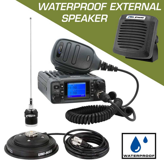 Adventure Radio Kit - GMR25 Waterproof GMRS Mobile Radio Kit and External Speaker