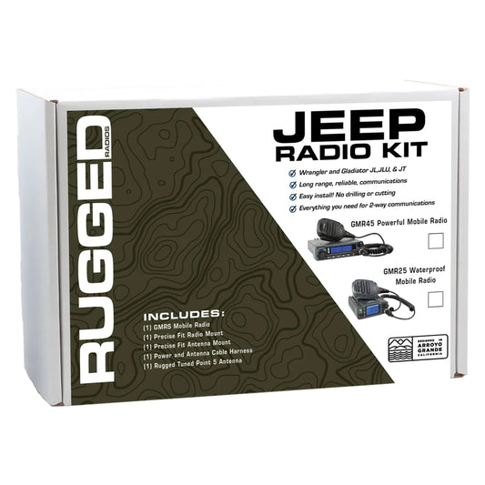 Jeep Wrangler JL, JLU, and Gladiator JT Two-Way GMRS Mobile Radio Kit